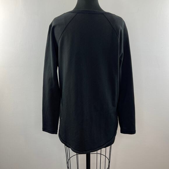 LULULEMON Black After Asana Long Sleeve V-Neck Pullover Sweatshirt w/ Pockets - Picture 7 of 8